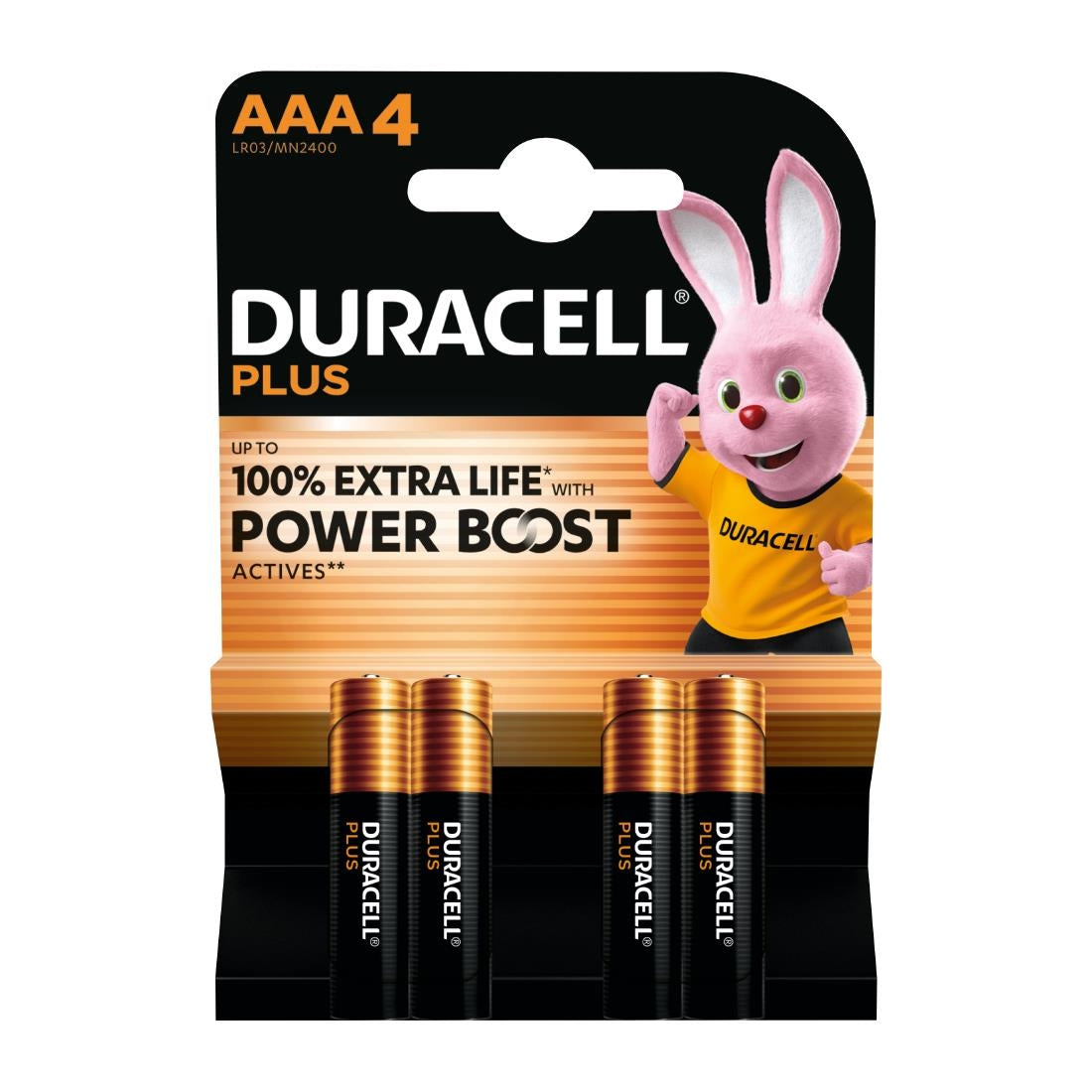 Duracell Plus AAA 1.5V Batteries (4 Pack)