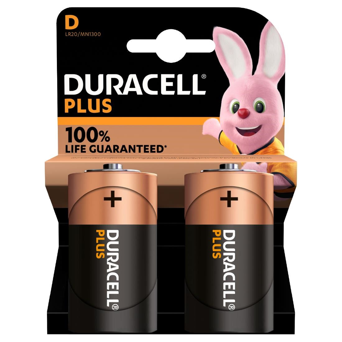 Duracell Plus D 1.5V Batteries (2 Pack)