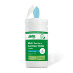 Jantex Green Sanitiser Wipes Starter Tub 130mm (100 Pack)