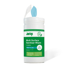 Jantex Green Sanitiser Wipes Starter Tub 130mm (100 Pack)