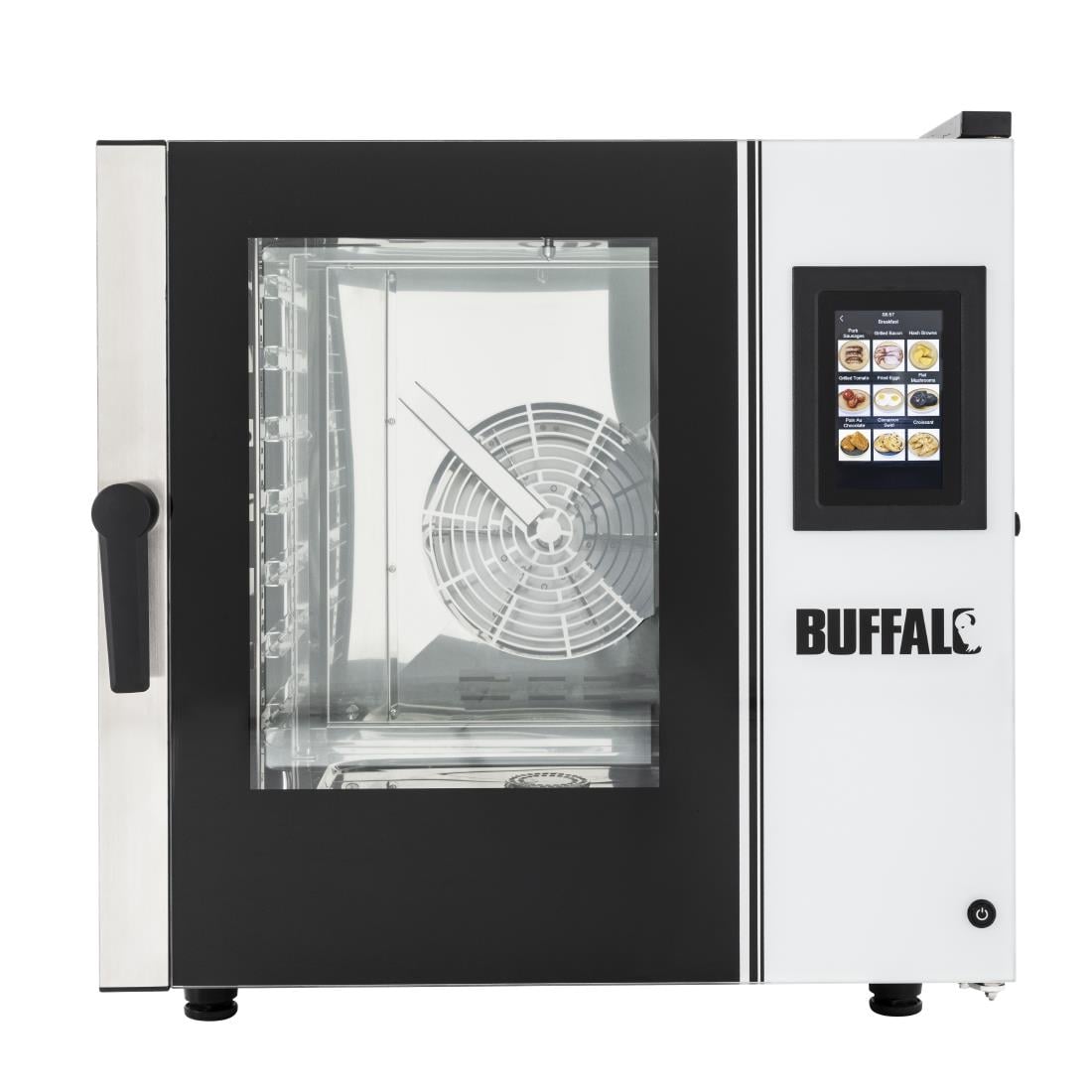 Buffalo Freestanding Smart Touchscreen Combi Oven 7x GN 1/1 with Installation Kit & Extraction Hood