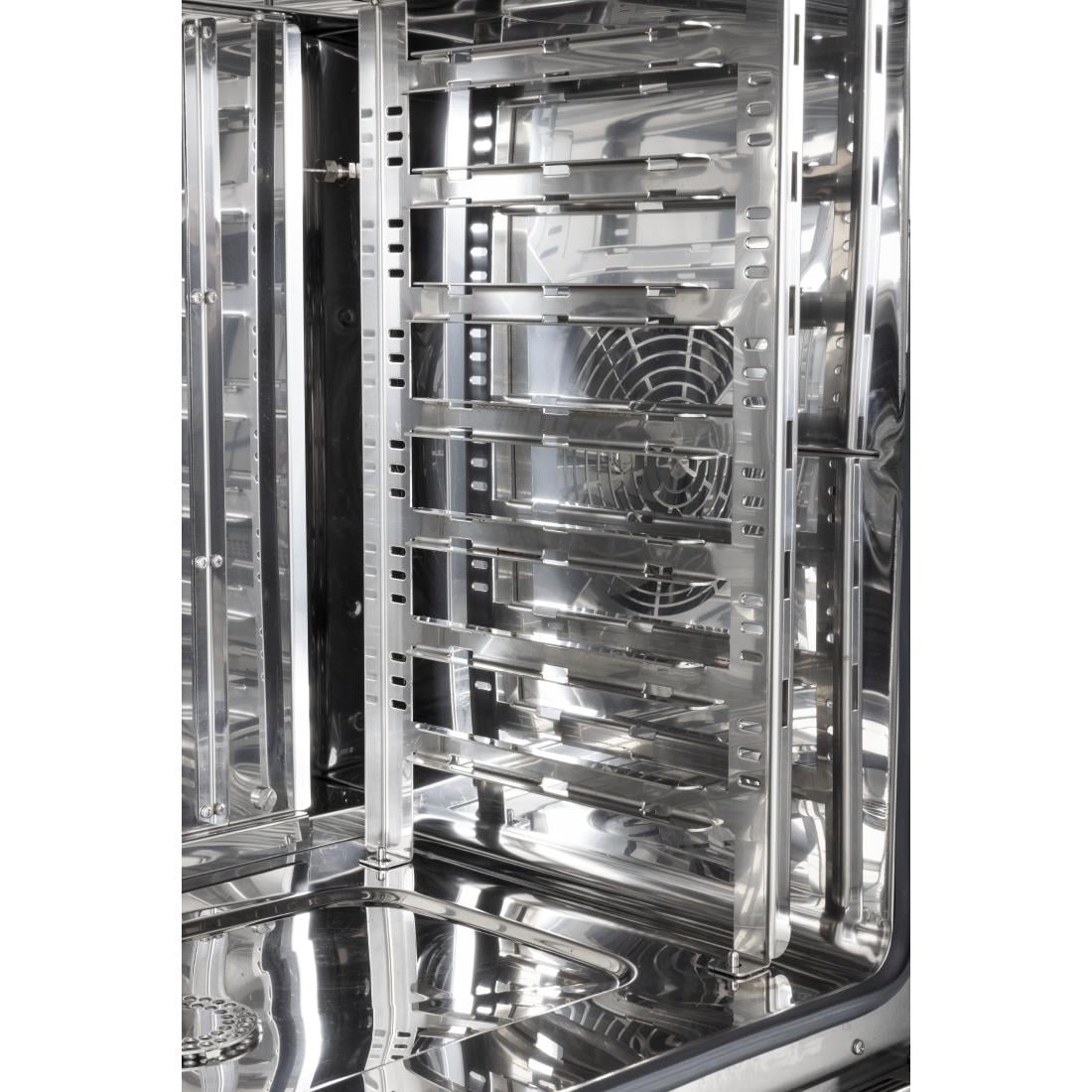 Buffalo Freestanding Smart Touchscreen Combi Oven 7x GN 1/1 with Installation Kit & Extraction Hood