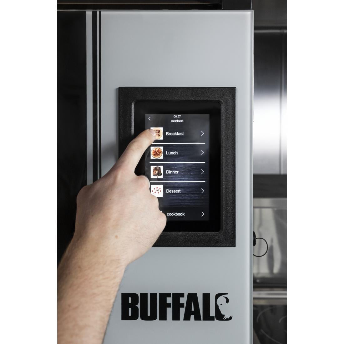 Buffalo Freestanding Smart Touchscreen Compact Combi Oven  6 x GN 1/1 with Installation Kit