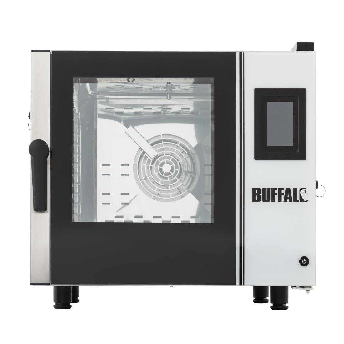 Buffalo Freestanding Smart Touchscreen Compact Combi Oven  6 x GN 1/1 with Installation Kit & Extraction Hood
