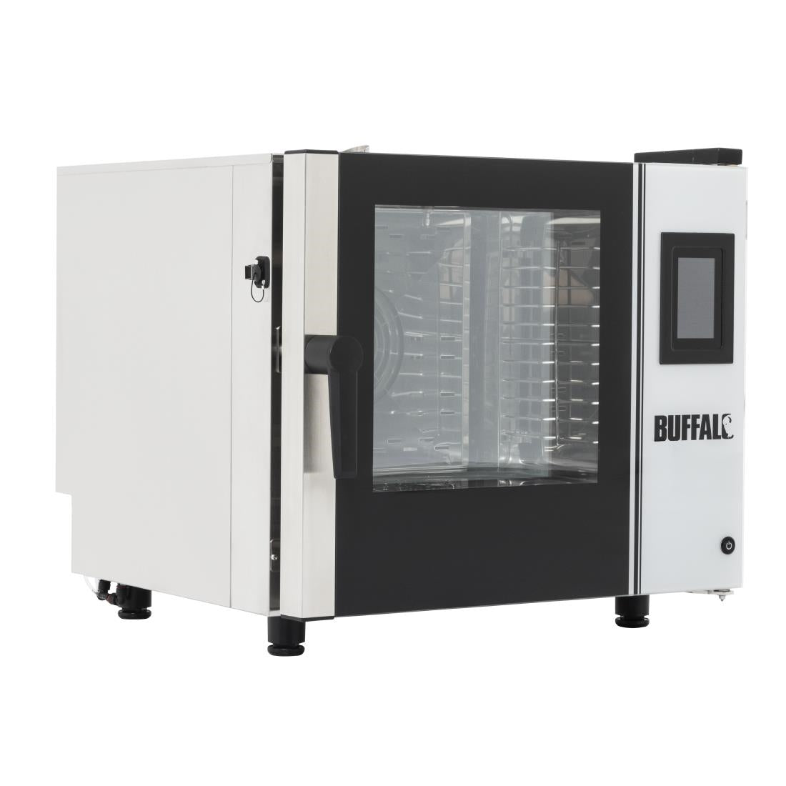 Buffalo Freestanding Smart Touchscreen Compact Combi Oven  6 x GN 1/1 with Installation Kit & Extraction Hood
