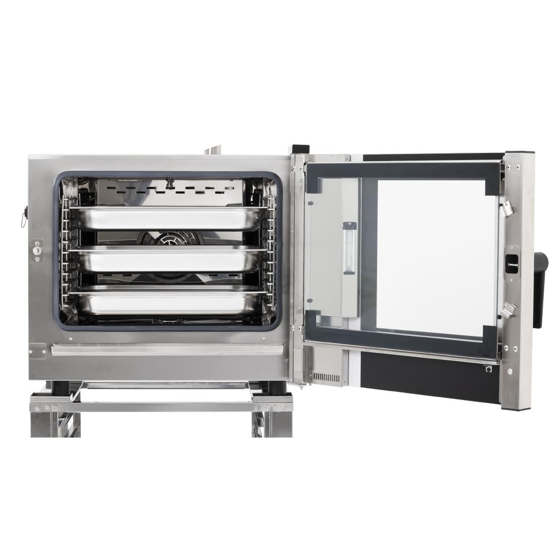 Buffalo Freestanding Smart Touchscreen Compact Combi Oven  6 x GN 1/1 with Installation Kit & Extraction Hood