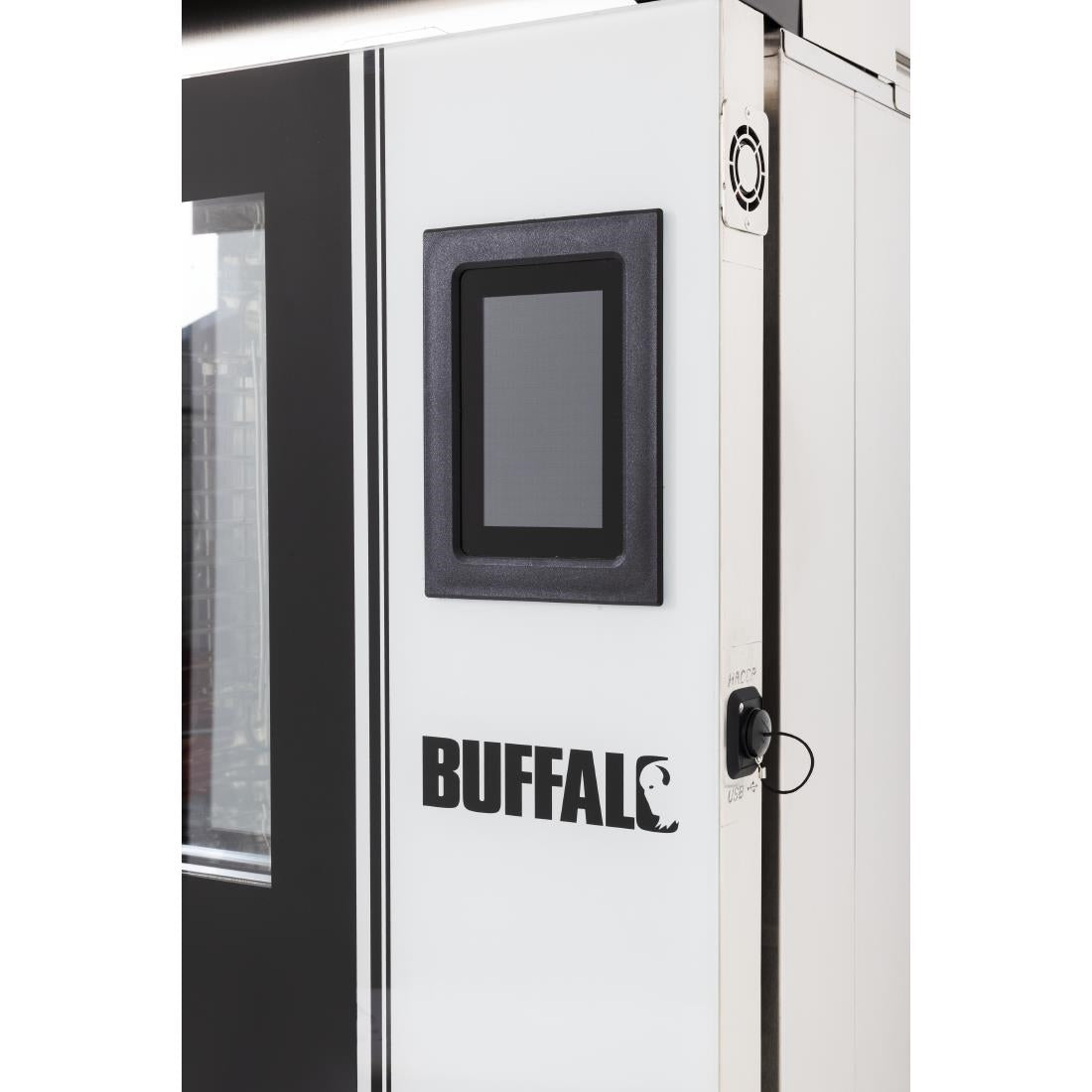 Buffalo Freestanding Smart Touchscreen Compact Combi Oven  6 x GN 1/1 with Installation Kit & Extraction Hood