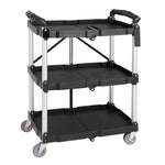 Vogue 3-Tier Polypropylene Folding Trolley Small
