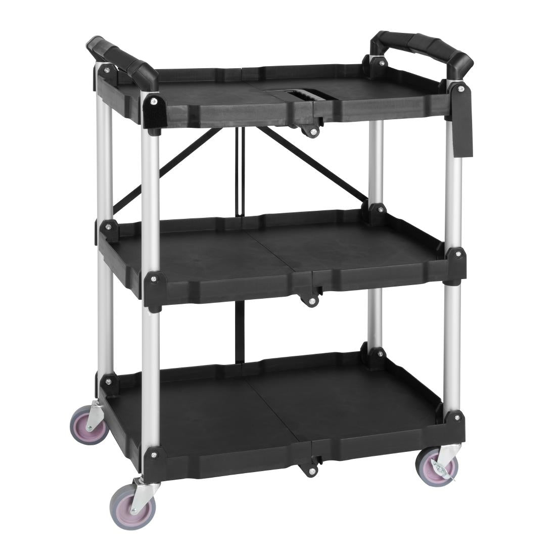 Vogue 3-Tier Polypropylene Folding Trolley Small