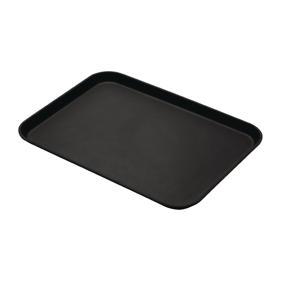Cambro Camtread Fibreglass Rectangular Tray Black 450x650mm