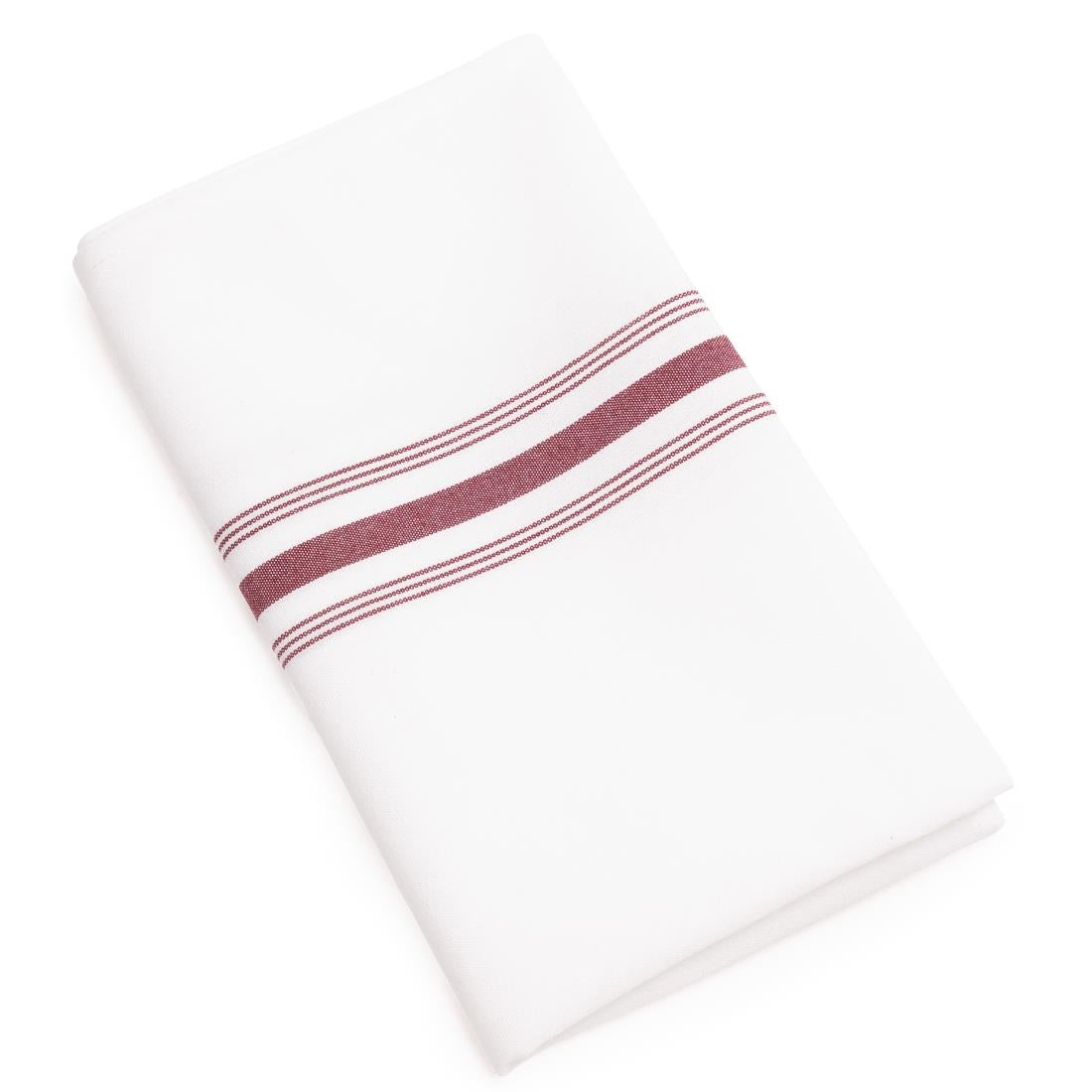 Bistro Table Napkins Burgundy Stripe (10 Pack)