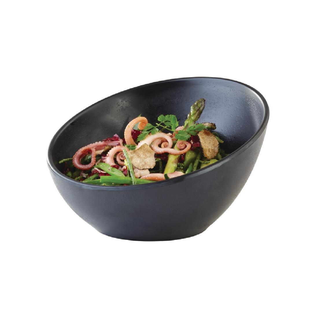 APS Zen Melamine Round Sloped Bowl Black product image