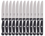 Olympia Taverna Rounded Steak Knives with Black Handles (12 Pack)