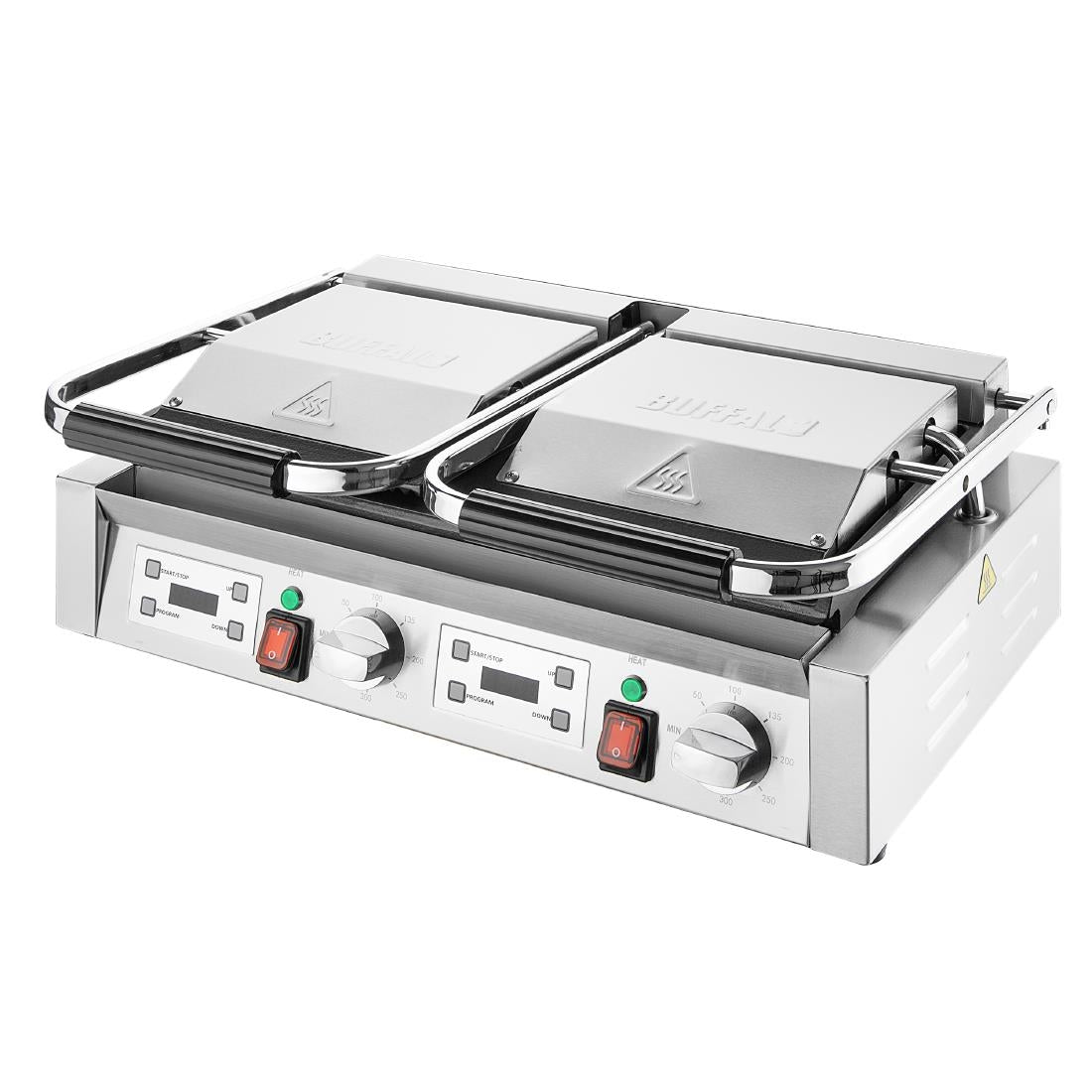 Buffalo Double Contact Grill Ribbed Plates