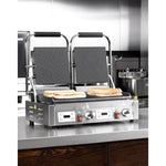 Buffalo Double Contact Grill Ribbed Plates
