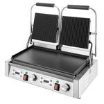 Buffalo Double Contact Grill Flat Base Ribbed Top Plate