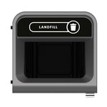 Rubbermaid Configure Recycling Bin with Landfill Label Black 87Ltr