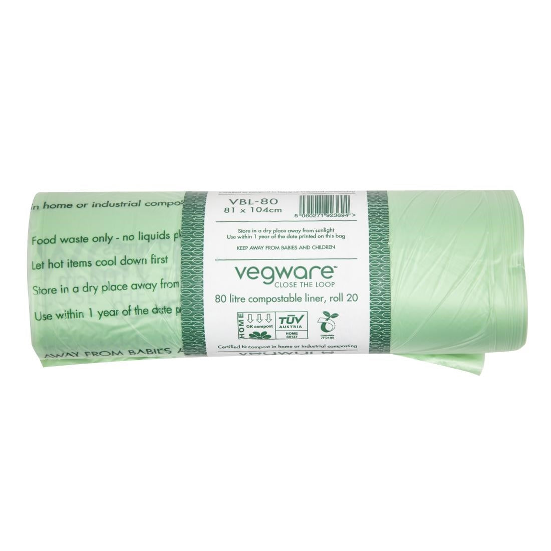 Vegware Compostable Bin Liners 80Ltr (240 Pack)