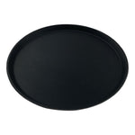 Beaumont Plastic Non-Slip Round Tray Black 280mm