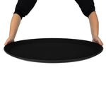 Beaumont Plastic Non-Slip Oval Tray Black 560x675mm