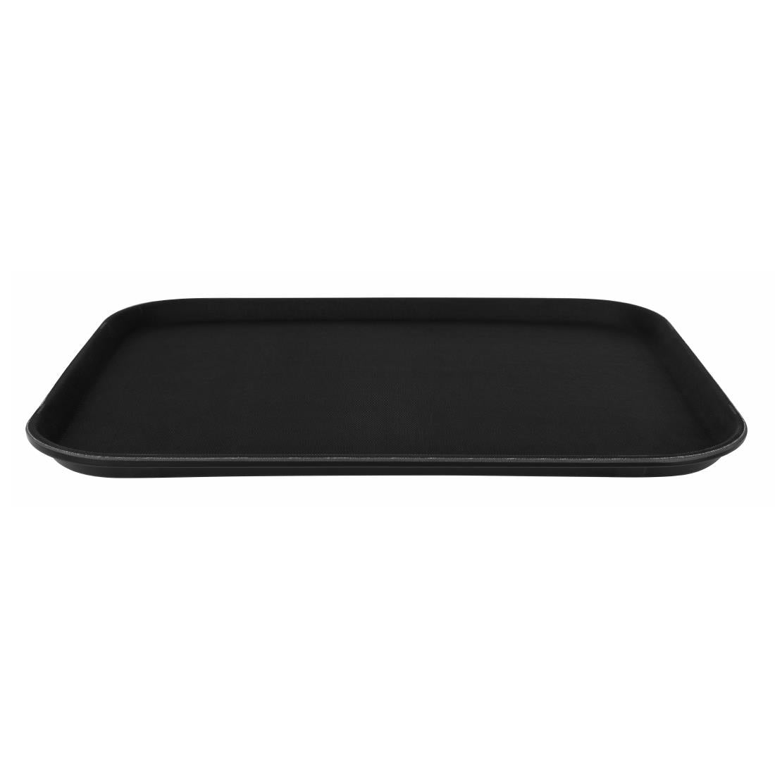 Beaumont Plastic Rectangular Non-Slip Tray Black 360x462mm