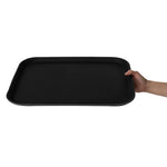 Beaumont Plastic Rectangular Non-Slip Tray Black 360x462mm