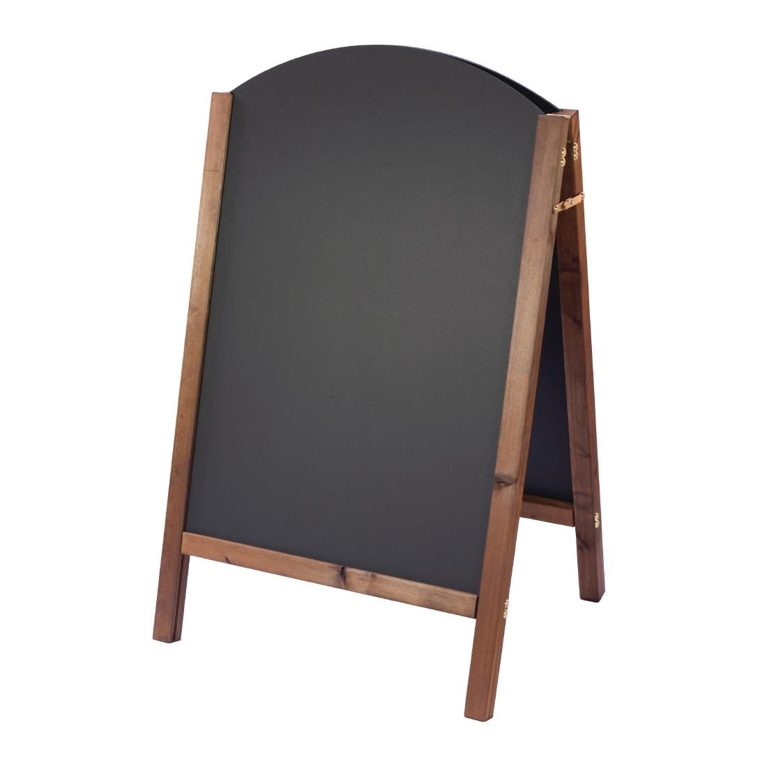 Beaumont Curved Top Pavement A-Board Oak 800x515mm