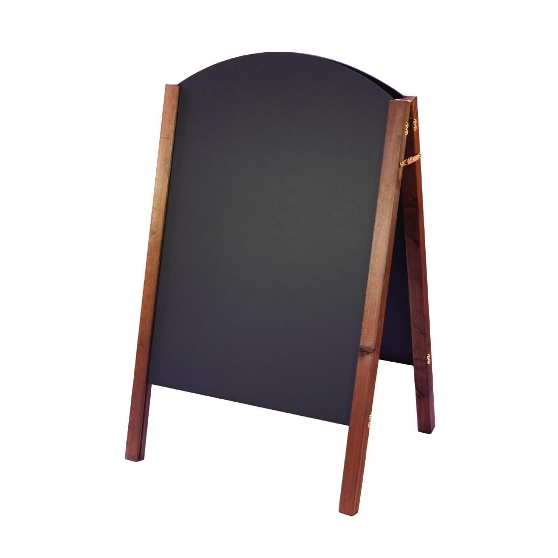 Beaumont Curved Top Pavement A-Board Oak 1100x665mm