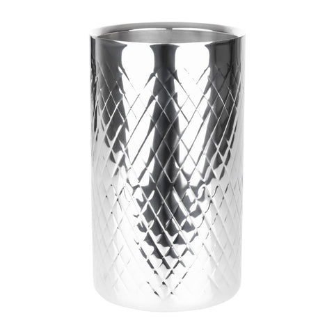 Olympia Geo Double Wall Wine Cooler Stainless Steel