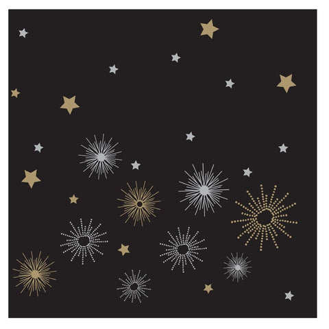 Swantex Lunch Napkins Midnight Sparkle 33x33cm 2ply 1/4 Fold (Pack of 1000)