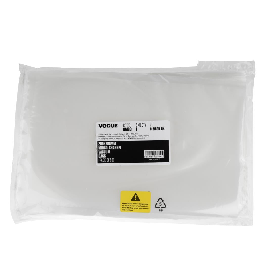 Vogue Vacuum Sealer Bags Embossed 200x300mm product image