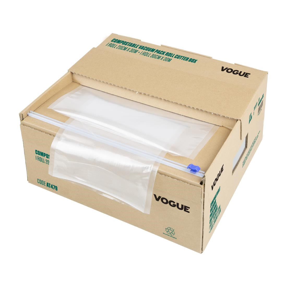 Vogue Compostable Vacuum Pack Roll Cutter Box product image
