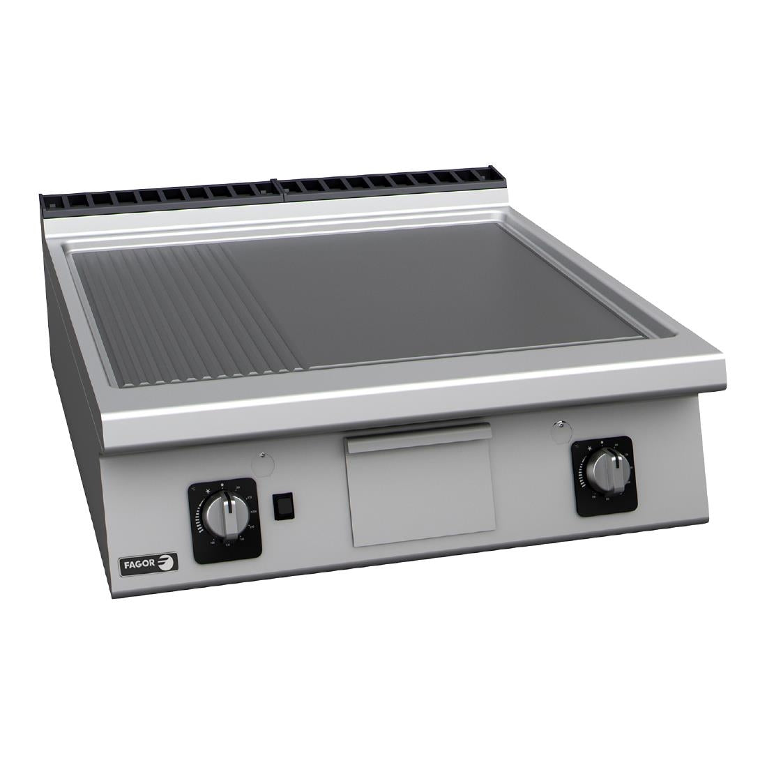 Fagor 900 Series Countertop Half Ribbed Plate product image