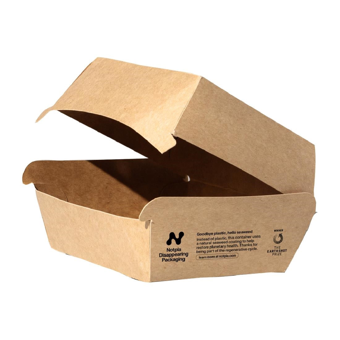 Notpla Clamshell Burger Boxes - Kraft product image