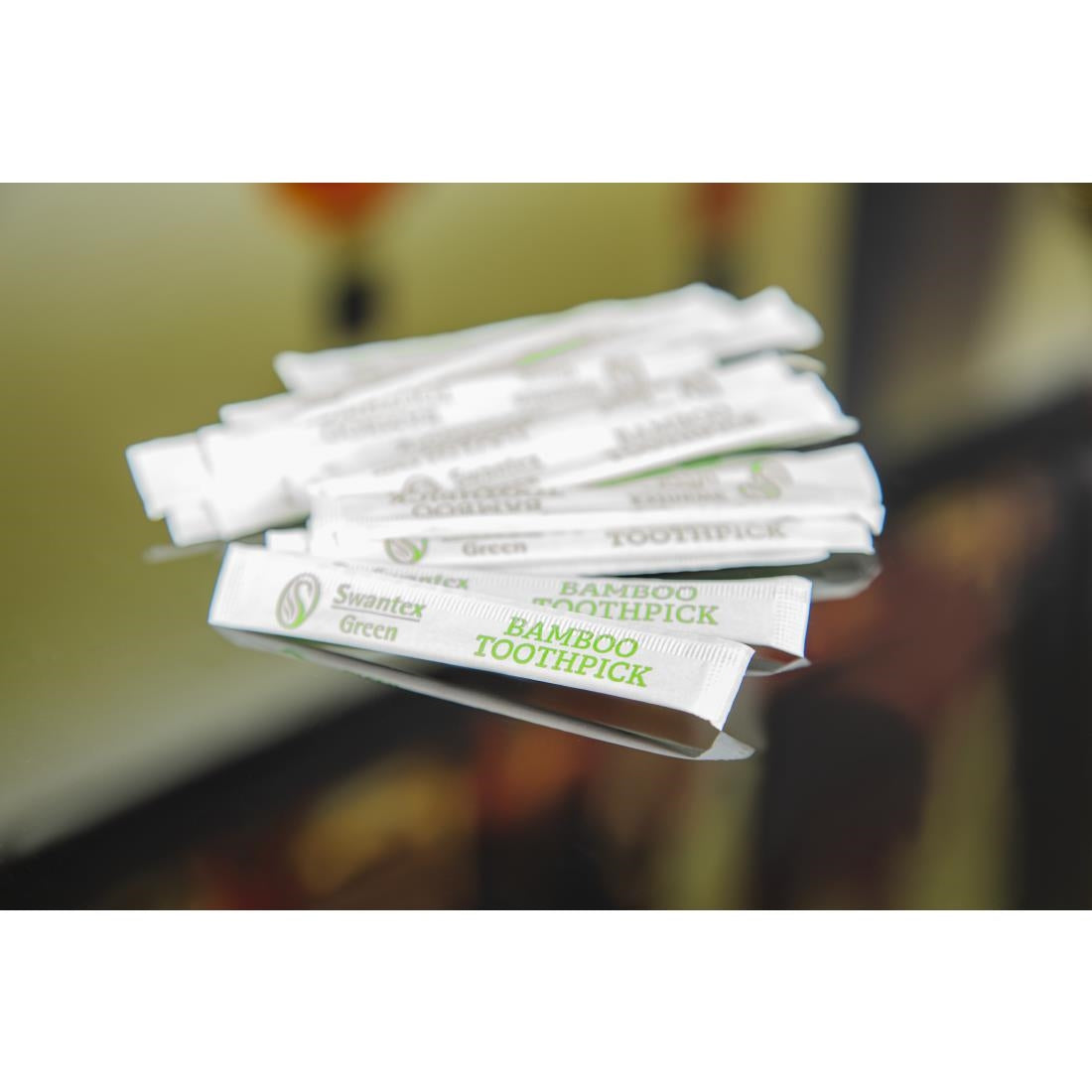 Individually Wrapped Biodegradable Bamboo Toothpicks (1000 Pack)