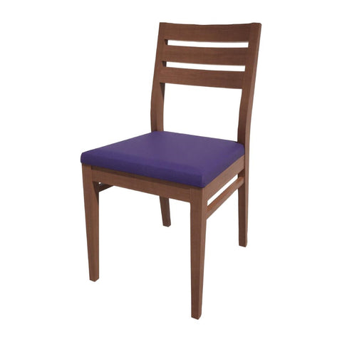 Bolero Bespoke Marty A Side Chair in Blue/Walnut