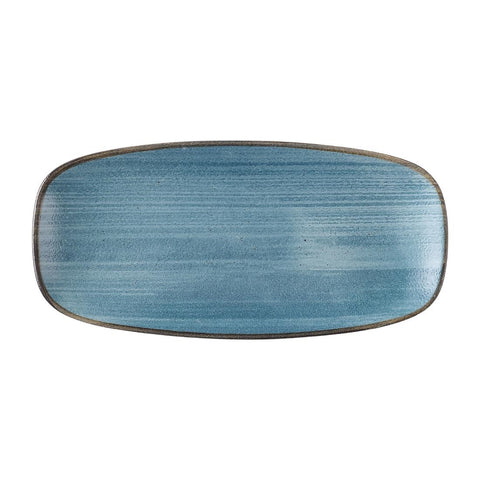 Churchill Stonecast Raw Teal Chefs Oblong Plates 270 x 127mm (Pack of 12)