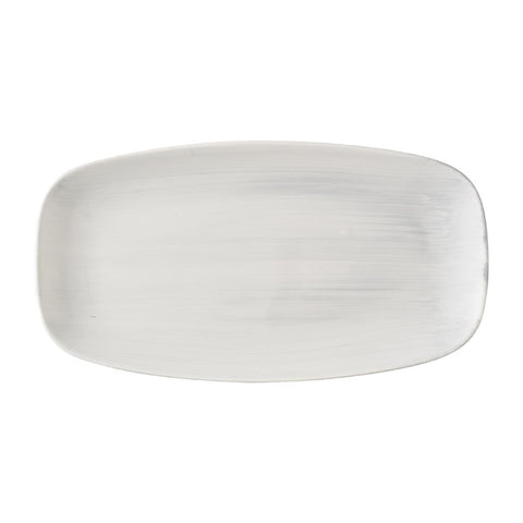 Churchill Stonecast Canvas Grey Chefs Oblong Plates 280 x 152mm (Pack of 12)