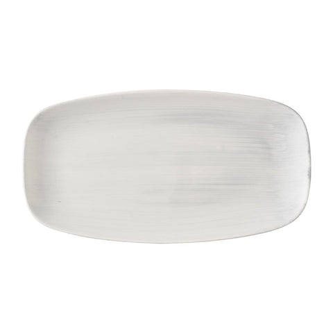Churchill Stonecast Canvas Grey Chefs Oblong Plates 330 x 117mm (Pack of 6)