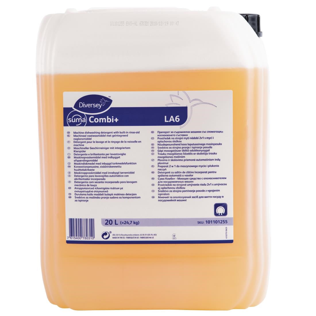 Diversey Suma Combi+ LA6 2in1 Detergent & Rinse Aid - 20Ltr