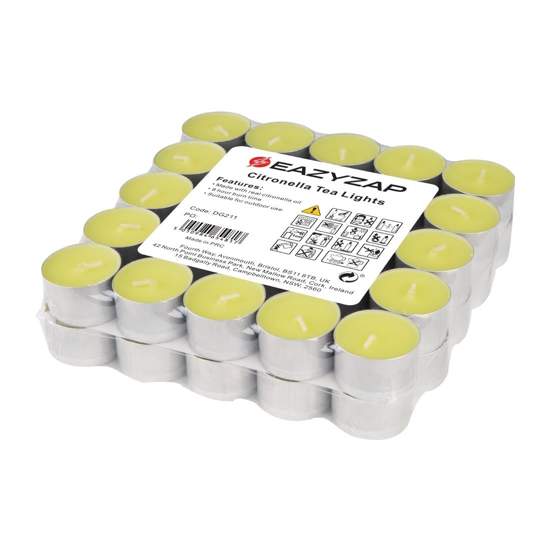 Eazyzap Citronella Tea Lights (50 Pack)