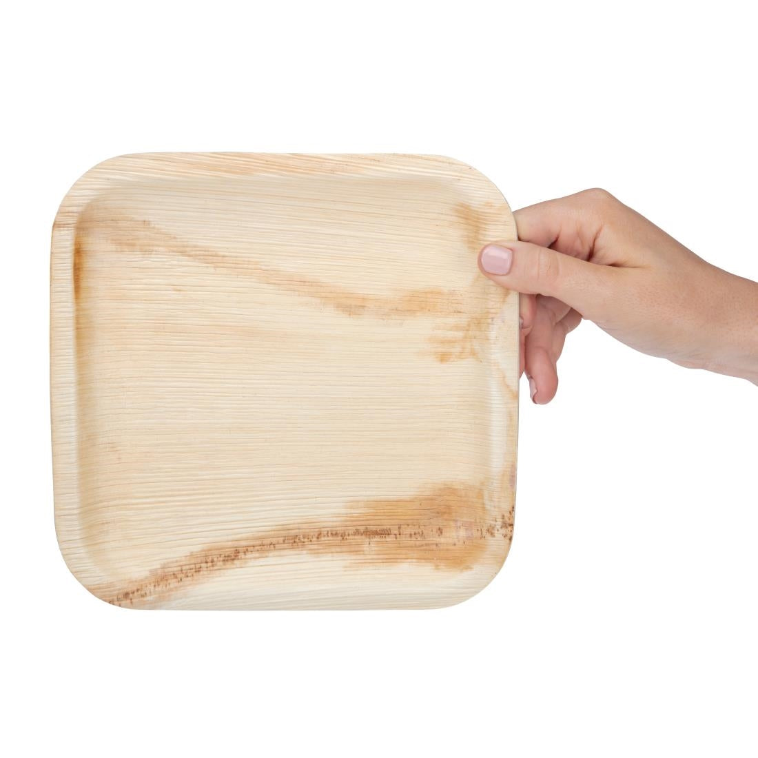 Fiesta Compostable Palm Leaf Plates Square 200mm (100 Pack)