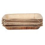 Fiesta Compostable Deep Palm Leaf Plates Rectangular 250mm (100 Pack)