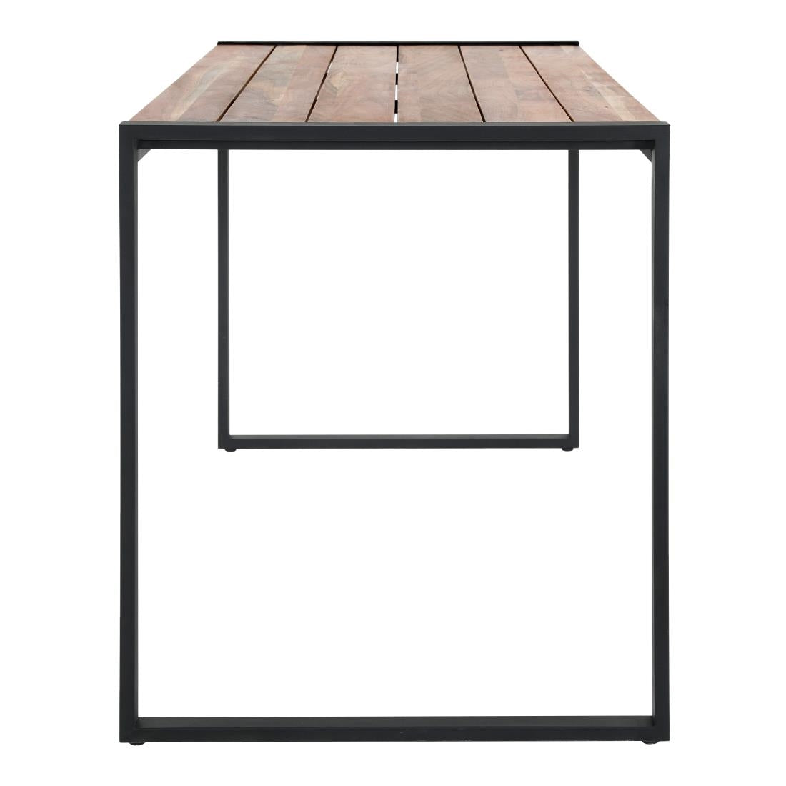 Bolero Steel and Acacia Industrial Bar Table 1800x900mm