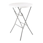 Bolero Round Poseur Folding Table White 800mm