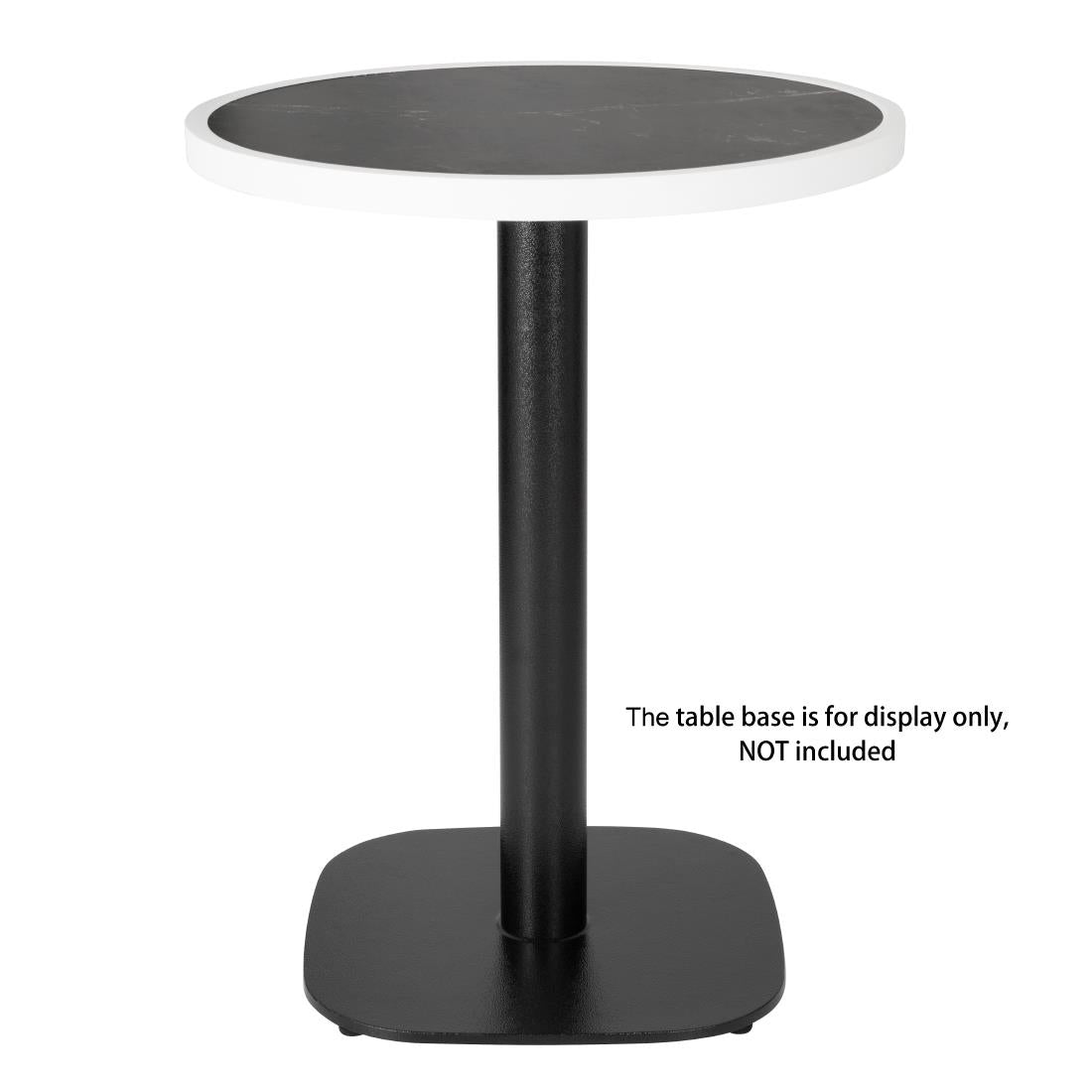 Bolero Fibre Glass Round Table Top Dark Granite Effect 580mm