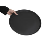 Cambro Camtread Fibreglass Round Non-Slip Tray Black 405mm