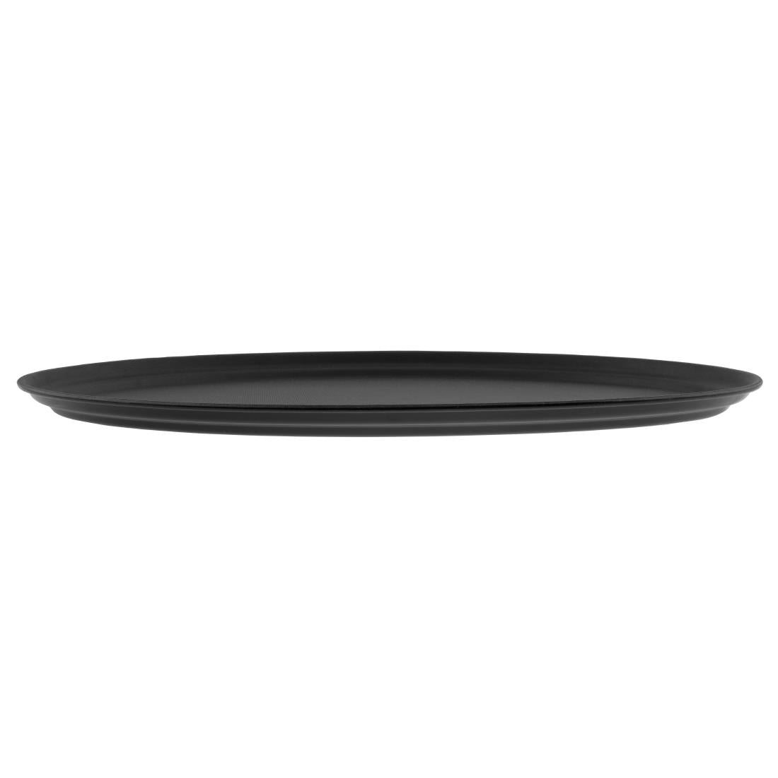 Cambro Camtread Fibreglass Oval Non-Slip Tray Black 600mm