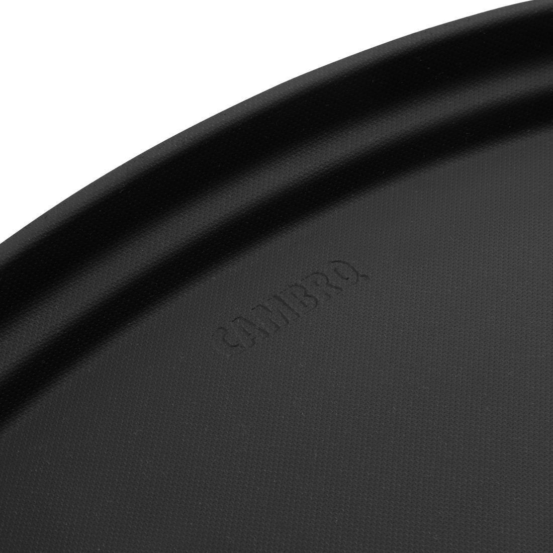 Cambro Camtread Fibreglass Oval Non-Slip Tray Black 600mm