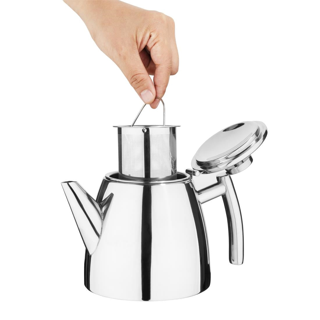 Olympia Conical Insulated Stainless Steel Teapot with Filter 600ml